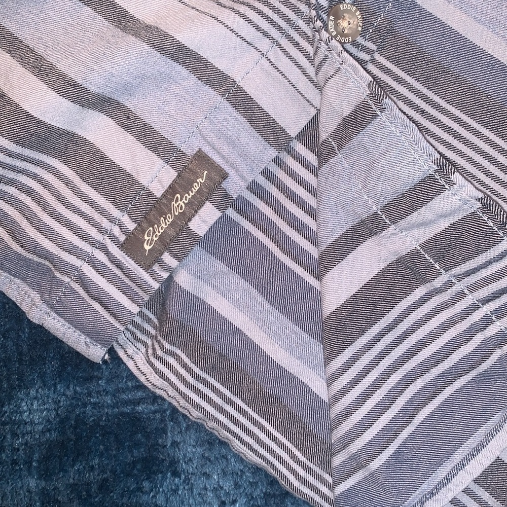 Eddie Bauer Classic Fit Striped Cotton Button Down Collared Shirt Size T3XL EUC - Picture 7 of 9